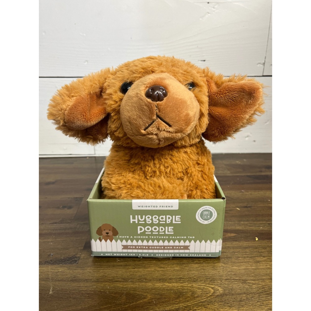 Cuddle & Calm Huggable Poodle Weighted Friend Plush Brown Dog 2.2lb Sensory Toy